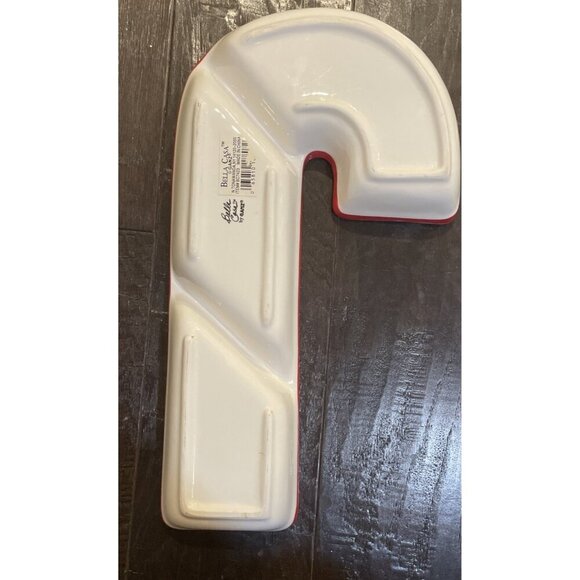 Ganz Bella Casa Christmas Holiday Candy Cane‎ Stripe Serving Plate Tray Platter - Picture 4 of 4